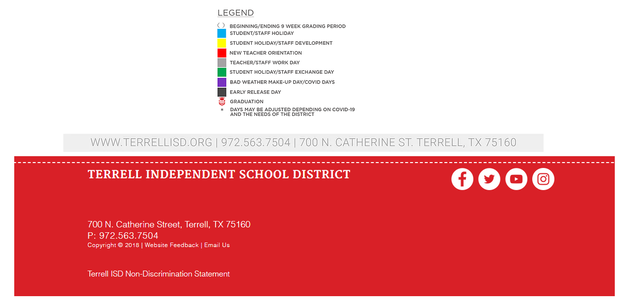 District School Academic Calendar Key for J W Long Elementary