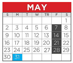District School Academic Calendar for Kennedy Elementary for May 2021
