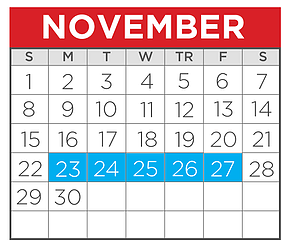 District School Academic Calendar for Tisd Child & Adolescent Center for November 2020