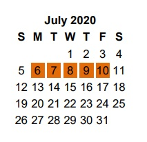 District School Academic Calendar for Moore Mst Magnet School for July 2020