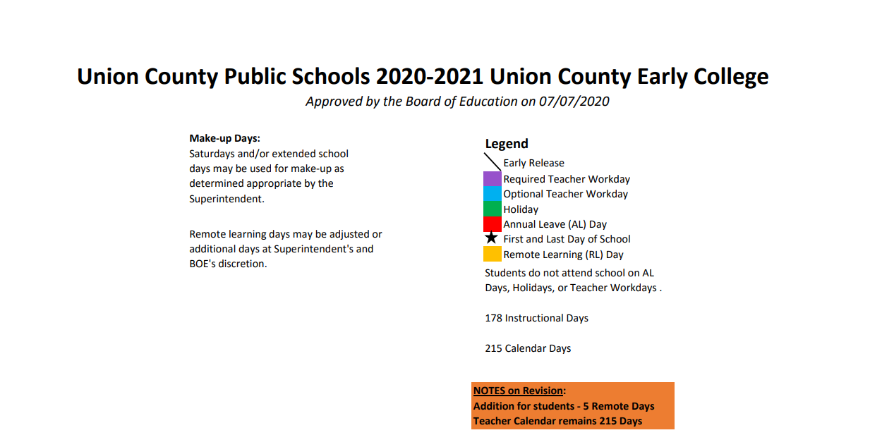 District School Academic Calendar Key for Parkwood High