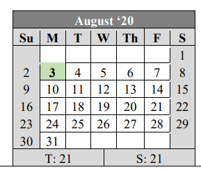 District School Academic Calendar for Victory College Prep - Indpls Lighthouse Charter School for August 2020