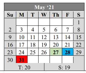 District School Academic Calendar for Victory College Prep - Indpls Lighthouse Charter School for May 2021