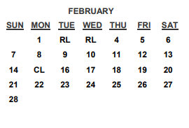 District School Academic Calendar for Brogden Primary for February 2021
