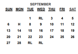 District School Academic Calendar for Greenwood Middle for September 2020