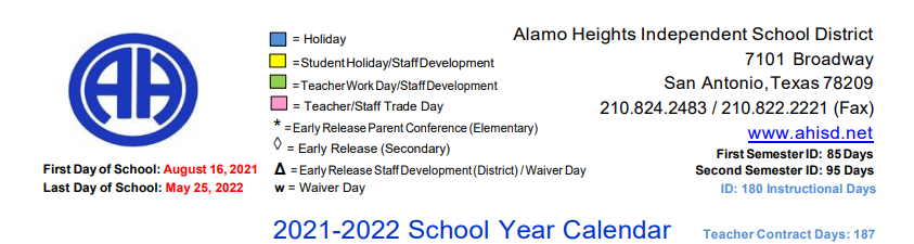 District School Academic Calendar for Cambridge Elementary