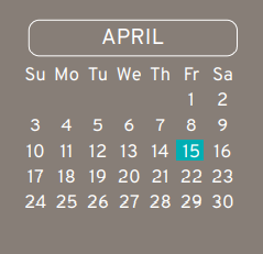 District School Academic Calendar for Calvert Elementary for April 2022