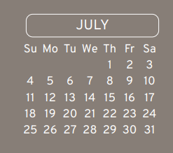 District School Academic Calendar for Calvert Elementary for July 2021