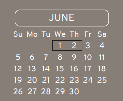 District School Academic Calendar for Aldine J J A E P for June 2022