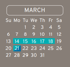 District School Academic Calendar for Macarthur High School for March 2022