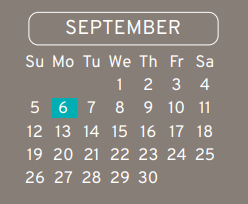 District School Academic Calendar for Calvert Elementary for September 2021
