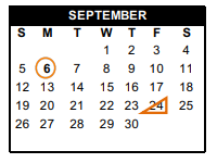 District School Academic Calendar for Memorial Intermediate for September 2021