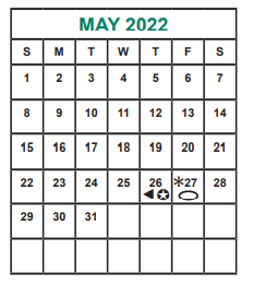 District School Academic Calendar for Chambers Elementary School for May 2022