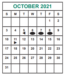 District School Academic Calendar for Alief Isd J J A E P for October 2021