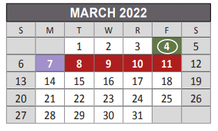 District School Academic Calendar for Story Elementary School for March 2022