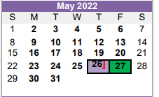District School Academic Calendar for Alpine Middle for May 2022