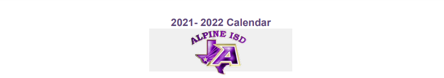 District School Academic Calendar for Alpine Elementary
