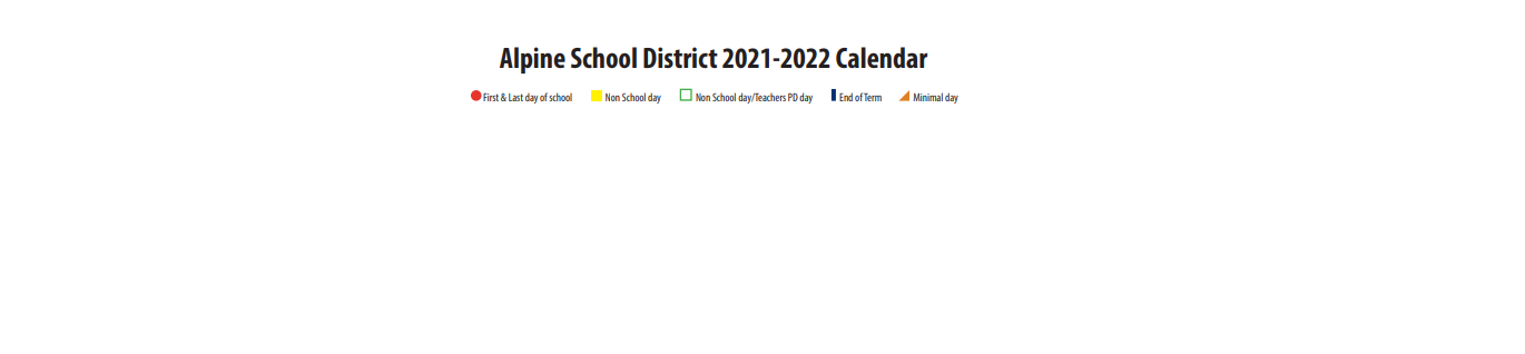 District School Academic Calendar Key for Highland School