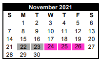 District School Academic Calendar for Alto Elementary for November 2021