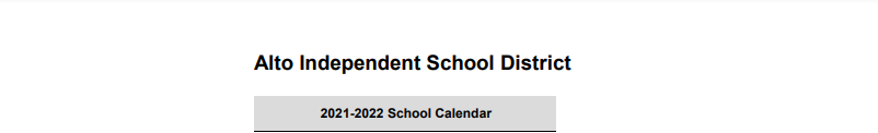 District School Academic Calendar for Alto Middle