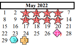 District School Academic Calendar for Longfellow Elementary for May 2022