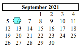 District School Academic Calendar for Hood-case Elementary for September 2021