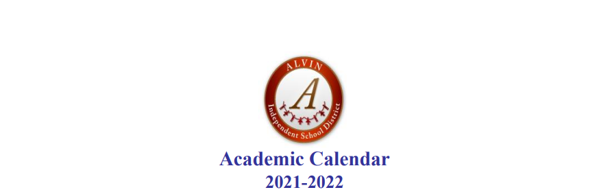 District School Academic Calendar for Alvin Junior High