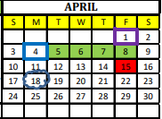 District School Academic Calendar for Alvord Elementary for April 2022