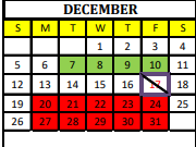District School Academic Calendar for Alvord High School for December 2021