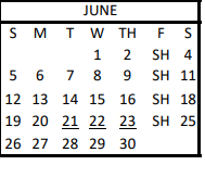 District School Academic Calendar for Gulf Coast High School for June 2022