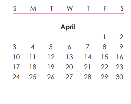 District School Academic Calendar for Nunaka Valley Elementary for April 2022