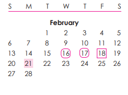 District School Academic Calendar for Alaska School For The Deaf & Hard Of Hearing for February 2022