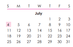 District School Academic Calendar for Rabbit Creek Elementary for July 2021