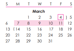 District School Academic Calendar for Winterberry Public School for March 2022
