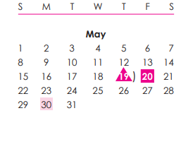 District School Academic Calendar for Mountain View Elementary for May 2022