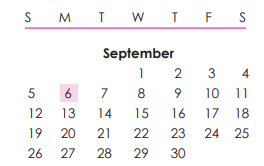 District School Academic Calendar for Avail School for September 2021