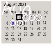District School Academic Calendar for Anderson-shiro Secondary School for August 2021
