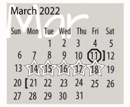 District School Academic Calendar for Anderson-shiro Secondary School for March 2022