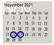 District School Academic Calendar for Anderson-shiro Secondary School for November 2021