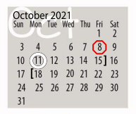 District School Academic Calendar for Anderson-shiro Secondary School for October 2021