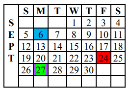 District School Academic Calendar for Underwood Elem for September 2021