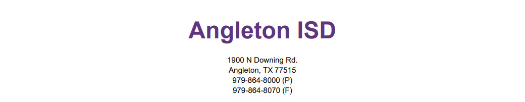 District School Academic Calendar for Angleton Intermediate School