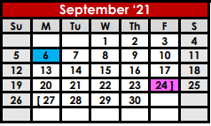 District School Academic Calendar for Anson High School for September 2021