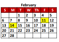 District School Academic Calendar for Smith Co Jjaep for February 2022