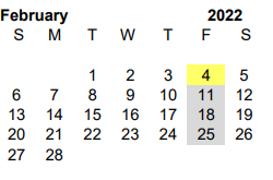District School Academic Calendar for Bel Air El for February 2022