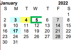 District School Academic Calendar for Athens High School for January 2022