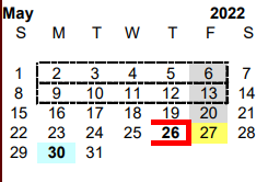 District School Academic Calendar for Athens High School for May 2022