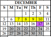 District School Academic Calendar for Axtell High School for December 2021