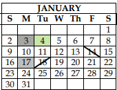 District School Academic Calendar for Waco Ctr For Youth for January 2022