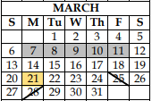 District School Academic Calendar for Axtell Bruceville-eddy Learning Ce for March 2022